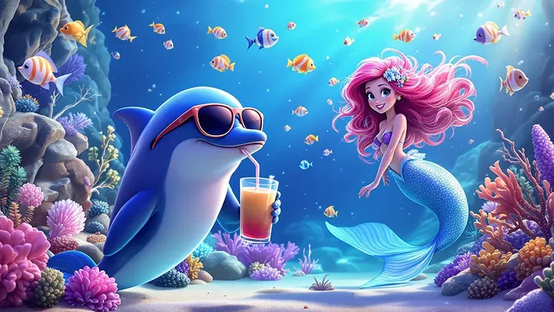 Tampilan permainan tembak ikan dengan suasana permainan yang dinamis