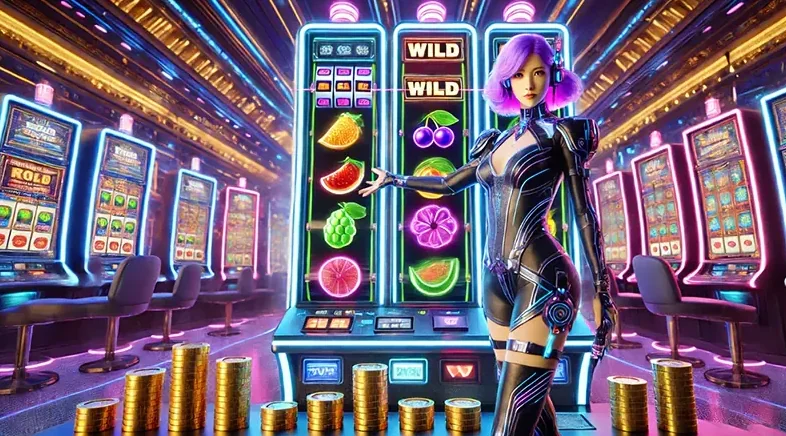 Gambar permainan slot dengan reel dan tema visual berwarna di JURAGAN28